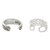 Sterling silver ear cuffs, 'Dizzying Beauty' - Floral and Wave Motif Sterling Silver Ear Cuffs (image 2c) thumbail