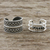 Sterling silver ear cuffs, 'Zigzag Charm' - Zigzag and Rope Motif Sterling Silver Ear Cuffs thumbail