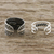 Sterling silver ear cuffs, 'Zigzag Charm' - Zigzag and Rope Motif Sterling Silver Ear Cuffs (image 2b) thumbail