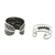 Sterling silver ear cuffs, 'Zigzag Charm' - Zigzag and Rope Motif Sterling Silver Ear Cuffs (image 2c) thumbail