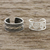 Sterling silver ear cuffs, 'Spiral Melody' - Spiral and Braid Motif Sterling Silver Ear Cuffs