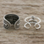 Sterling silver ear cuffs, 'Unique Beauty' - Spiral and Circle Motif Sterling Silver Ear Cuffs