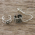 Sterling silver ear cuffs, 'Sweet Strength' - Sterling Silver Ear Cuffs with Chain from Thailand thumbail