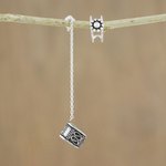 Sterling silver ear cuffs, 'Sweet Strength' - Sterling Silver Ear Cuffs with Chain from Thailand
