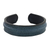 Men's leather cuff bracelet, 'Rugged Simplicity' - Men's Handcrafted Teal Leather Cuff Bracelet from Thailand thumbail