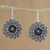 Pendientes colgantes de filigrana en plata de primera ley - Pendientes colgantes de flores hechos a mano en plata de primera ley