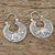 Sterling silver hoop earrings, 'Elephant Magic' - Sterling Silver Elephant Hoop Earrings from Thailand (image 2b) thumbail