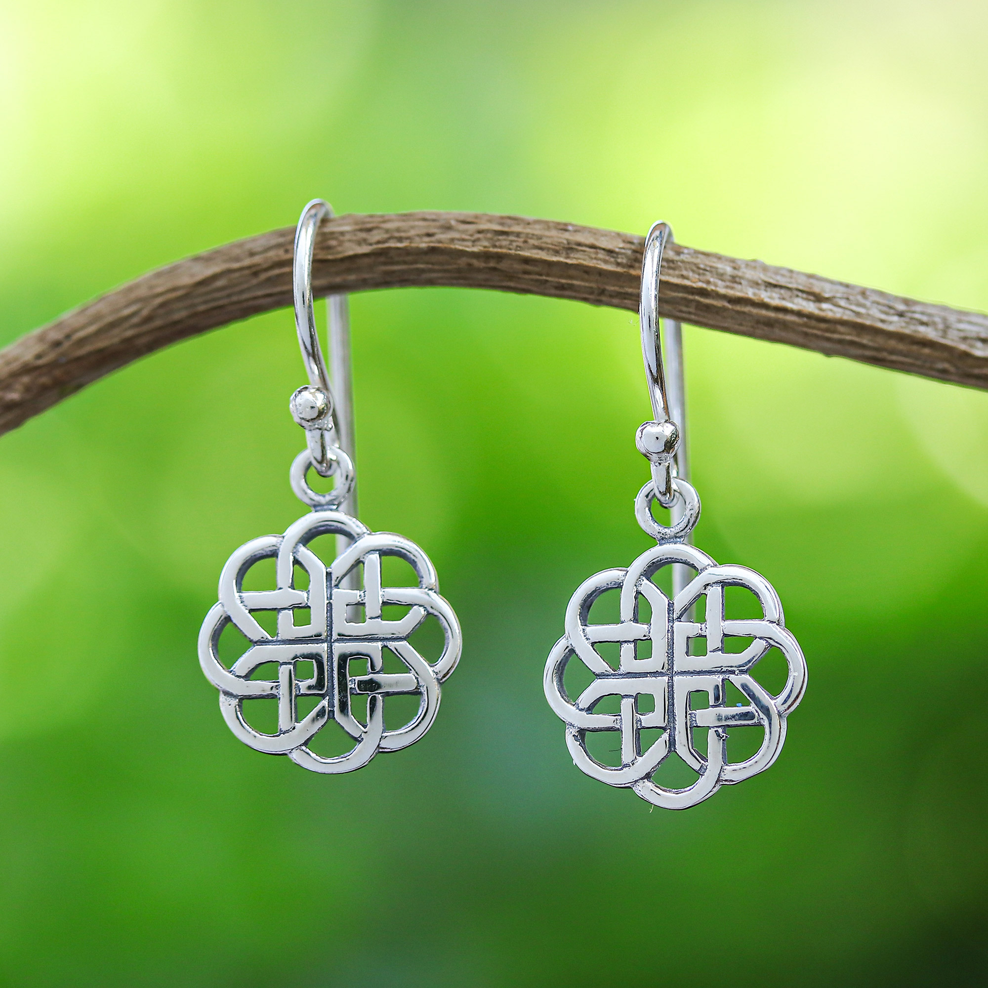 Celtic knot earrings sterling silver earrings love knot earrings Celtic earrings in silver dangle earrings petite silver earrings