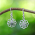 Sterling silver dangle earrings, 'Knotted Flowers' - Circular Sterling Silver Celtic Knot Earrings from Thailand (image 2) thumbail