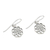 Sterling silver dangle earrings, 'Knotted Flowers' - Circular Sterling Silver Celtic Knot Earrings from Thailand (image 2b) thumbail