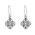 Sterling silver dangle earrings, 'Celtic Style' - Celtic Knot Sterling Silver Dangle Earrings from Thailand thumbail