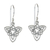 Sterling silver dangle earrings, 'Triangle Knots' - Triangular Sterling Silver Celtic Knot Dangle Earrings