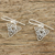Ohrhänger aus Sterlingsilber - Dreieckige Ohrhänger aus Sterlingsilber mit keltischem Knoten