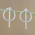 Sterling silver drop earrings, 'Modern Glyphs' - Geometric Sterling Silver Drop Earrings from Thailand (image 2) thumbail