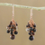 Rose gold accented tiger's eye and jasper dangle earrings, 'Delightful Cluster' - Tiger's Eye and Jasper Dangle Earrings from Thailand (image 2) thumbail