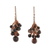 Rose gold accented tiger's eye and jasper dangle earrings, 'Delightful Cluster' - Tiger's Eye and Jasper Dangle Earrings from Thailand thumbail