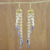 Gold plated multi-gemstone waterfall earrings, 'Happy Rain' - 18k Gold-Plated Multi-Gem Waterfall Earrings from Thailand thumbail