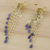 Gold plated multi-gemstone waterfall earrings, 'Happy Rain' - 18k Gold-Plated Multi-Gem Waterfall Earrings from Thailand (image 2b) thumbail