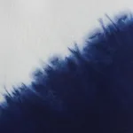 Tie-dyed cotton blouse, 'Soar' - Indigo Diagonal Stripe Tie-Dye Short Sleeve Cotton Blouse