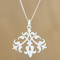 Sterling silver pendant necklace, 'Dainty Bouquet'
