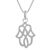 Collar colgante de plata esterlina - Collar con colgante de plata de ley con motivo floral moderno