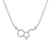 Collar colgante de plata esterlina - Collar con colgante de molécula de serotonina moderna de plata esterlina