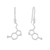 Sterling silver dangle earrings, 'Serotonin' - Sterling Silver Modern Double Hexagon Dangle Earrings thumbail