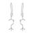 Sterling silver dangle earrings, 'Modern Science' - Handcrafted Modern Molecule Sterling Silver Dangle Earrings