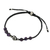 Amethyst beaded bracelet, 'Calm and Tranquil' - Floral Amethyst and Karen Silver Beaded Bracelet (image 2c) thumbail