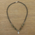 Unakite beaded pendant necklace, 'Unakite Destiny' - Unakite Beaded Pendant Necklace with Hill Tribe Silver (image 2b) thumbail