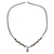 Unakite beaded pendant necklace, 'Unakite Destiny' - Unakite Beaded Pendant Necklace with Hill Tribe Silver (image 2c) thumbail