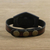 Amethyst and leather pendant bracelet, 'Amethyst Focus' - Amethyst and Leather Wristband Bracelet from Thailand (image 2b) thumbail