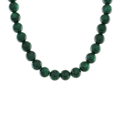Quartz beaded necklace, 'Jungle Strand' - Green Quartz Beaded Necklace from Thailand