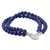 Lapis lazuli beaded bracelet, 'Seaside Love' - Lapis Lazuli Beaded Bracelet from Thailand thumbail