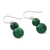Quartz beaded dangle earrings, 'Jungle Spheres' - Green Quartz Beaded Dangle Earrings from Thailand (image 2c) thumbail