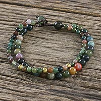 Featured review for Agate beaded bracelet, Double Beauty