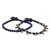 Lapis lazuli beaded bracelets, 'Beautiful Forever' (pair) - Lapis Lazuli Beaded Bracelets from Thailand (Pair) (image 2a) thumbail