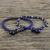 Lapis lazuli beaded bracelets, 'Beautiful Forever' (pair) - Lapis Lazuli Beaded Bracelets from Thailand (Pair) (image 2b) thumbail