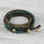 Serpentine and unakite beaded wrap bracelet, 'Voice of the Forest' - Serpentine and Unakite Beaded Wrap Bracelet (image 2b) thumbail