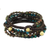 Serpentine and unakite beaded wrap bracelet, 'Voice of the Forest' - Serpentine and Unakite Beaded Wrap Bracelet (image 2c) thumbail
