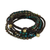 Serpentine and unakite beaded wrap bracelet, 'Voice of the Forest' - Serpentine and Unakite Beaded Wrap Bracelet (image 2d) thumbail