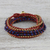 Lapis lazuli beaded wrap bracelet, 'Boho Dream' - Lapis Lazuli and Brass Beaded Wrap Bracelet (image 2) thumbail
