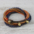 Lapis lazuli beaded wrap bracelet, 'Bohemian Bells' - Boho Lapis Lazuli Beaded Wrap Bracelet from Thailand (image 2c) thumbail