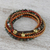Agate beaded wrap bracelet, 'Boho Holiday' - Boho Agate Beaded Wrap Bracelet from Thailand (image 2b) thumbail