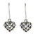 Sterling silver dangle earrings, 'Just Love' - Openwork Sterling Silver Heart Earrings from Thailand