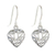 Sterling silver dangle earrings, 'Heartfelt Beauty' - Artisan Crafted Sterling Silver Heart Earrings from Thailand