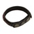 Leather wristband bracelet, 'Tenacious Nature in Brown' - Handmade Leather Wristband Bracelet in Brown from Thailand (image 2c) thumbail