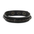 Leather wristband bracelet, 'Tenacious Nature in Dark Brown' - Handmade Leather Wristband Bracelet in Dark Brown thumbail