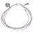 Silver beaded bracelet, 'Karen Rivers' - Karen Silver Beaded Bracelet from Thailand thumbail