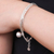 Silver beaded bracelet, 'Karen Rivers' - Karen Silver Beaded Bracelet from Thailand